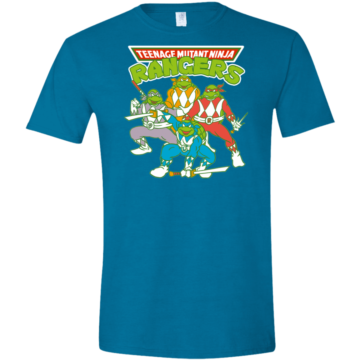 T-Shirts Antique Sapphire / S Teenage Mutant Ninja Rangers Men's Semi-Fitted Softstyle