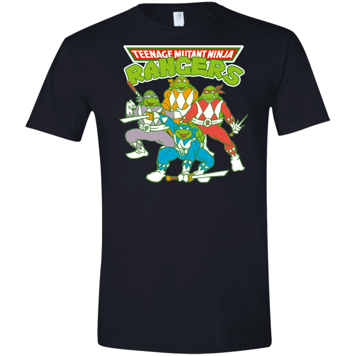 T-Shirts Black / X-Small Teenage Mutant Ninja Rangers Men's Semi-Fitted Softstyle