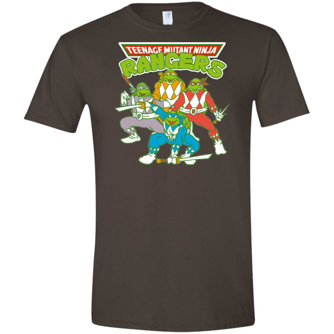 T-Shirts Dark Chocolate / S Teenage Mutant Ninja Rangers Men's Semi-Fitted Softstyle