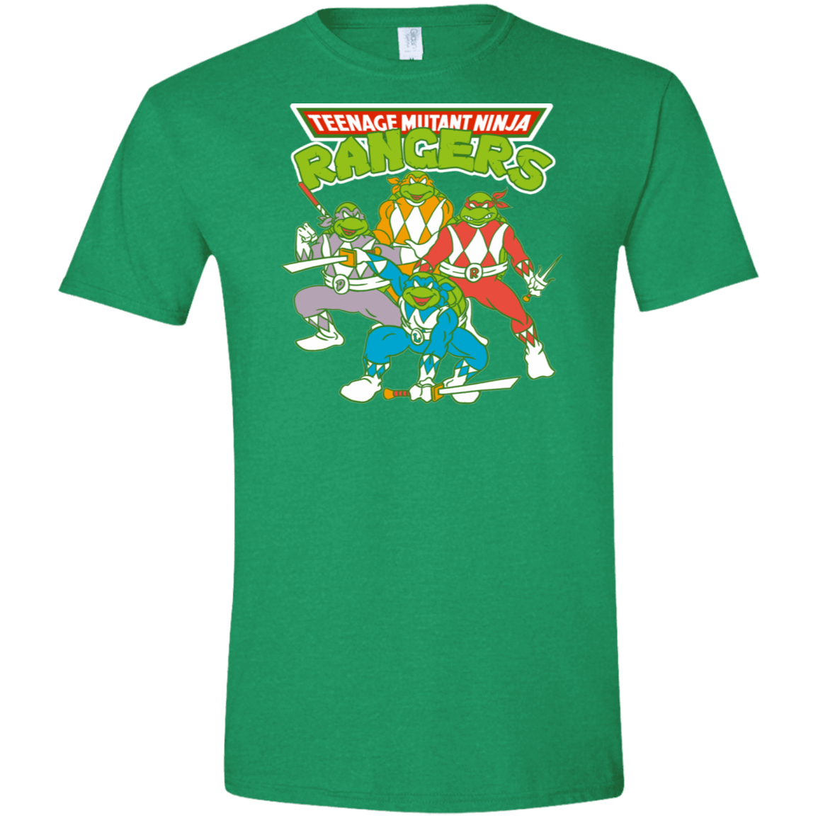 T-Shirts Heather Irish Green / S Teenage Mutant Ninja Rangers Men's Semi-Fitted Softstyle