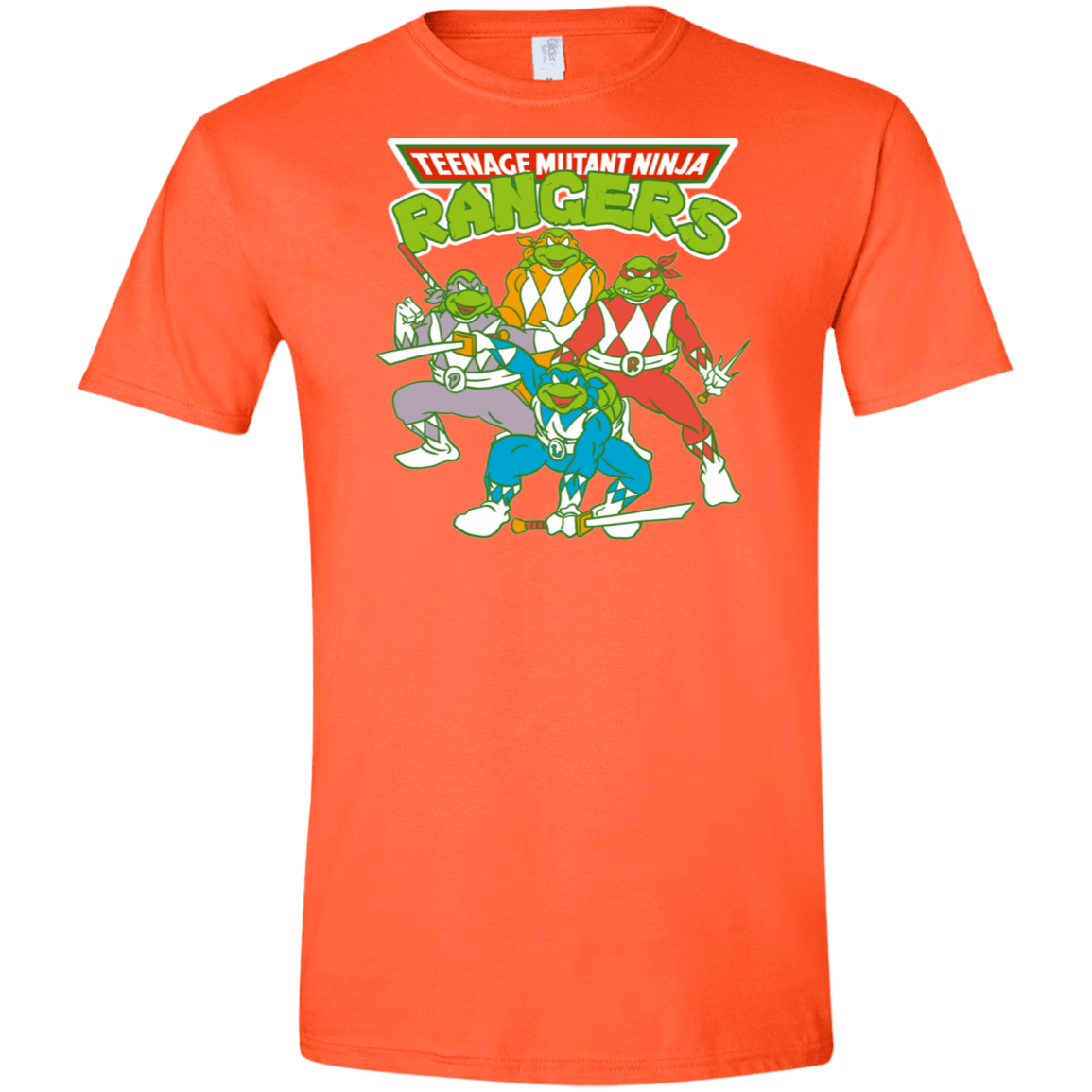 T-Shirts Orange / S Teenage Mutant Ninja Rangers Men's Semi-Fitted Softstyle