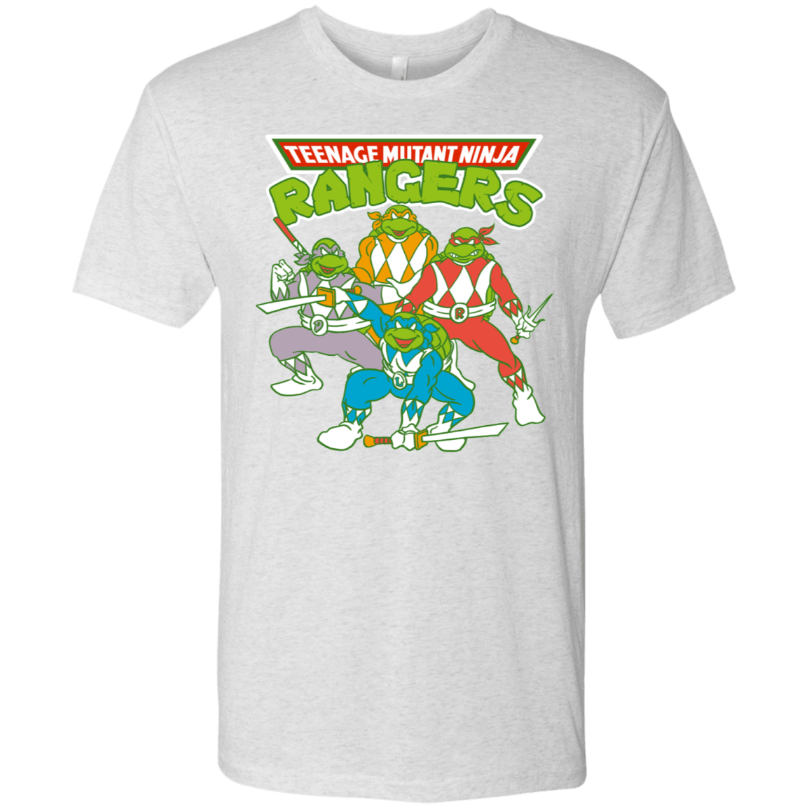 T-Shirts Heather White / S Teenage Mutant Ninja Rangers Men's Triblend T-Shirt