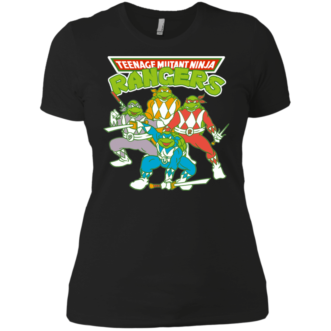 T-Shirts Black / X-Small Teenage Mutant Ninja Rangers Women's Premium T-Shirt