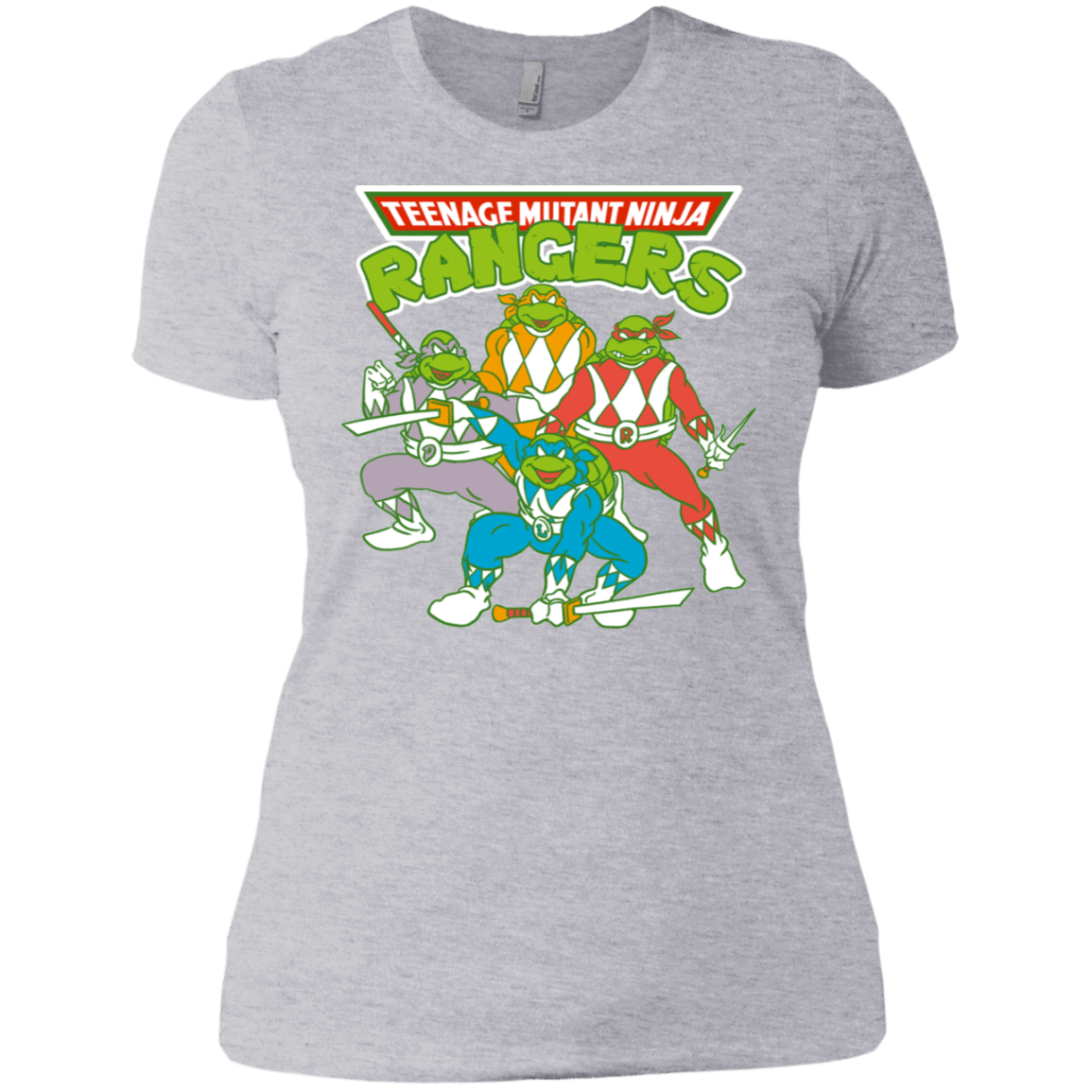 T-Shirts Heather Grey / X-Small Teenage Mutant Ninja Rangers Women's Premium T-Shirt
