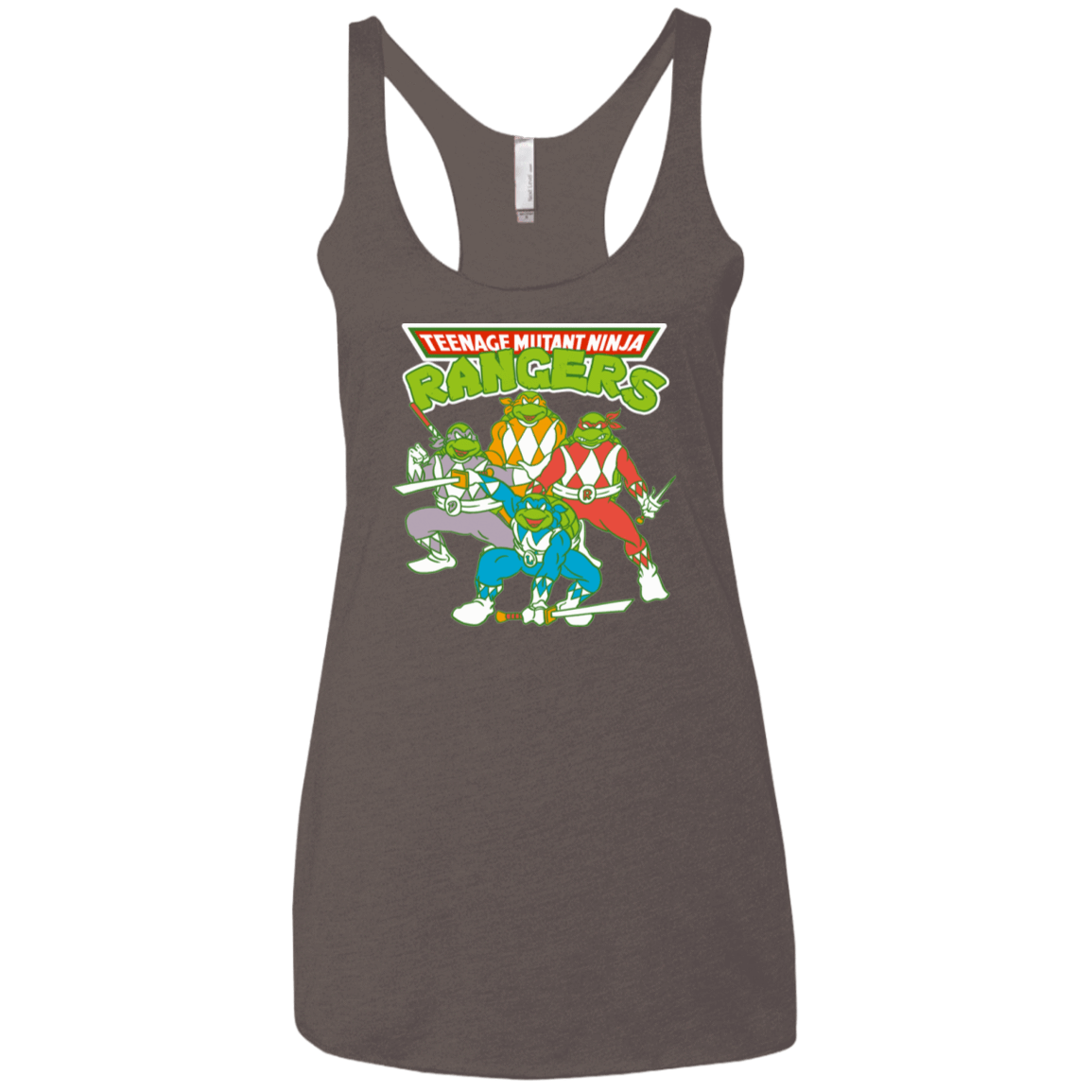 T-Shirts Macchiato / X-Small Teenage Mutant Ninja Rangers Women's Triblend Racerback Tank