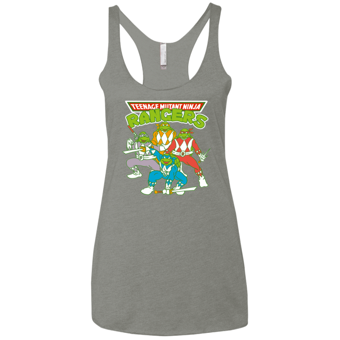 T-Shirts Venetian Grey / X-Small Teenage Mutant Ninja Rangers Women's Triblend Racerback Tank