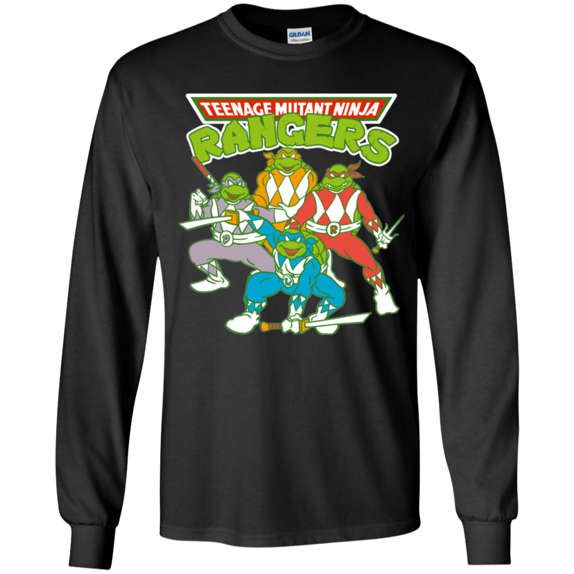T-Shirts Black / YS Teenage Mutant Ninja Rangers Youth Long Sleeve T-Shirt