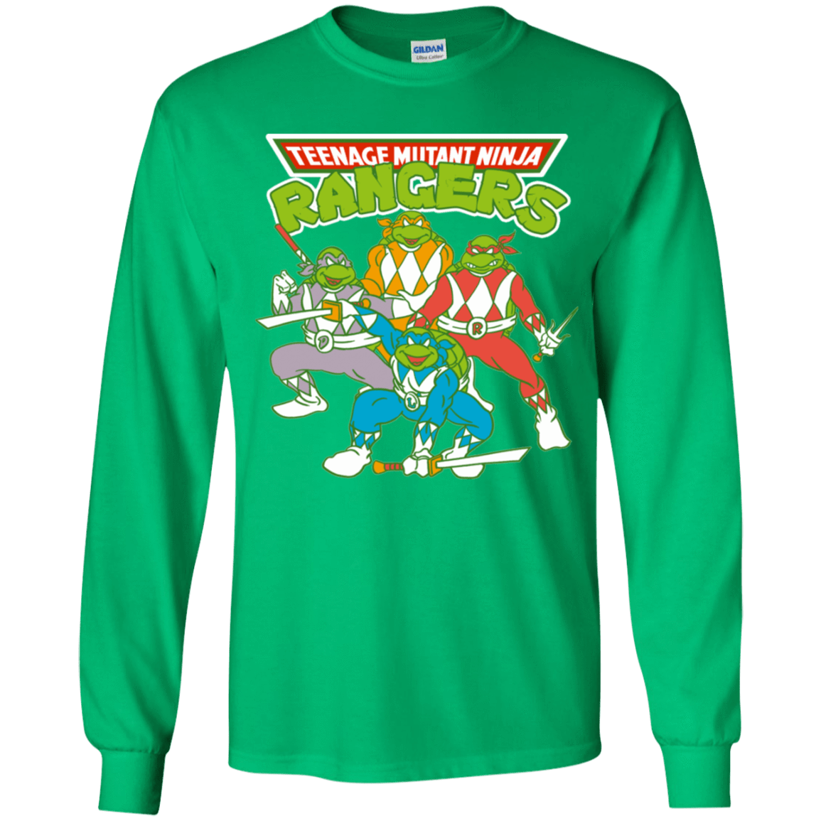 T-Shirts Irish Green / YS Teenage Mutant Ninja Rangers Youth Long Sleeve T-Shirt