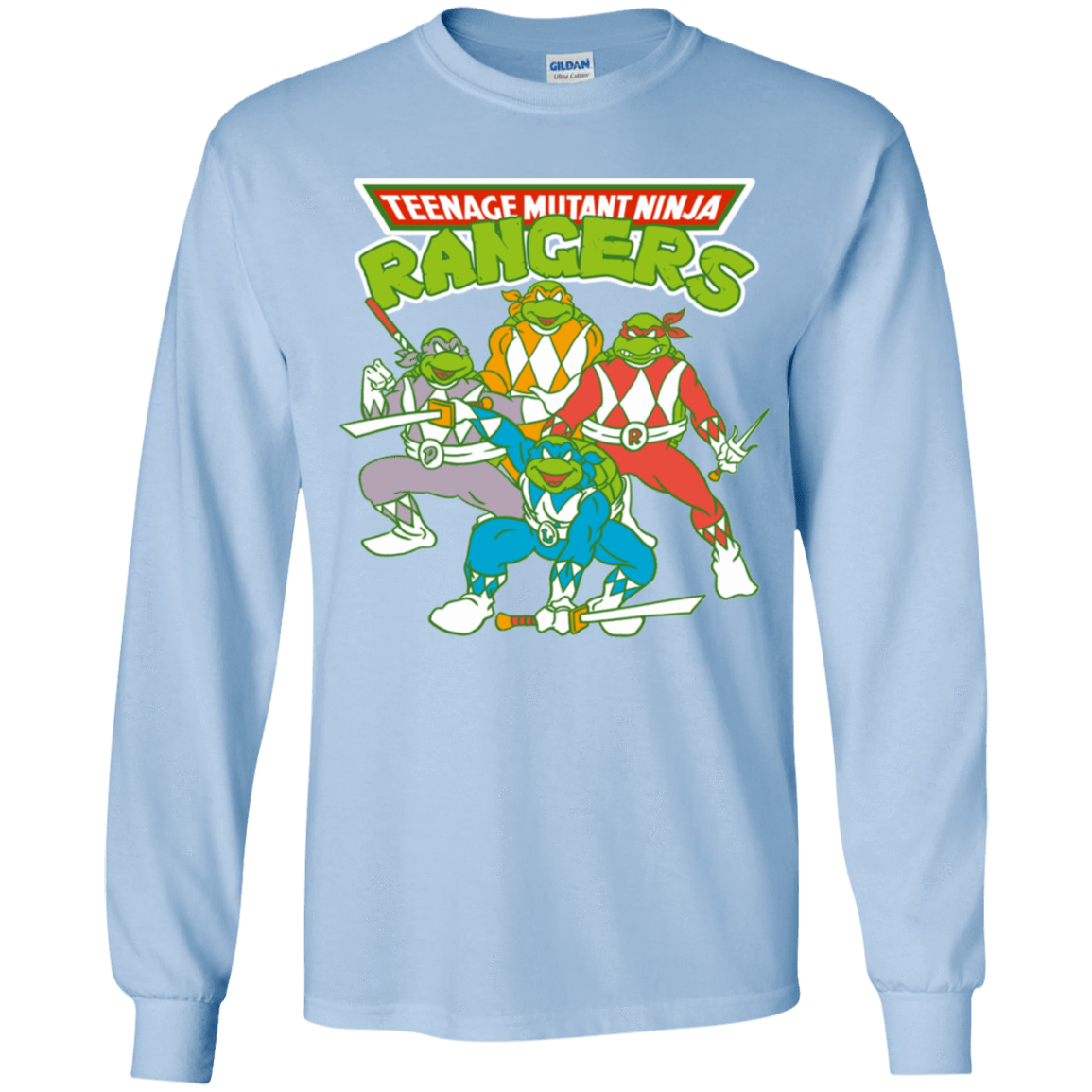 T-Shirts Light Blue / YS Teenage Mutant Ninja Rangers Youth Long Sleeve T-Shirt