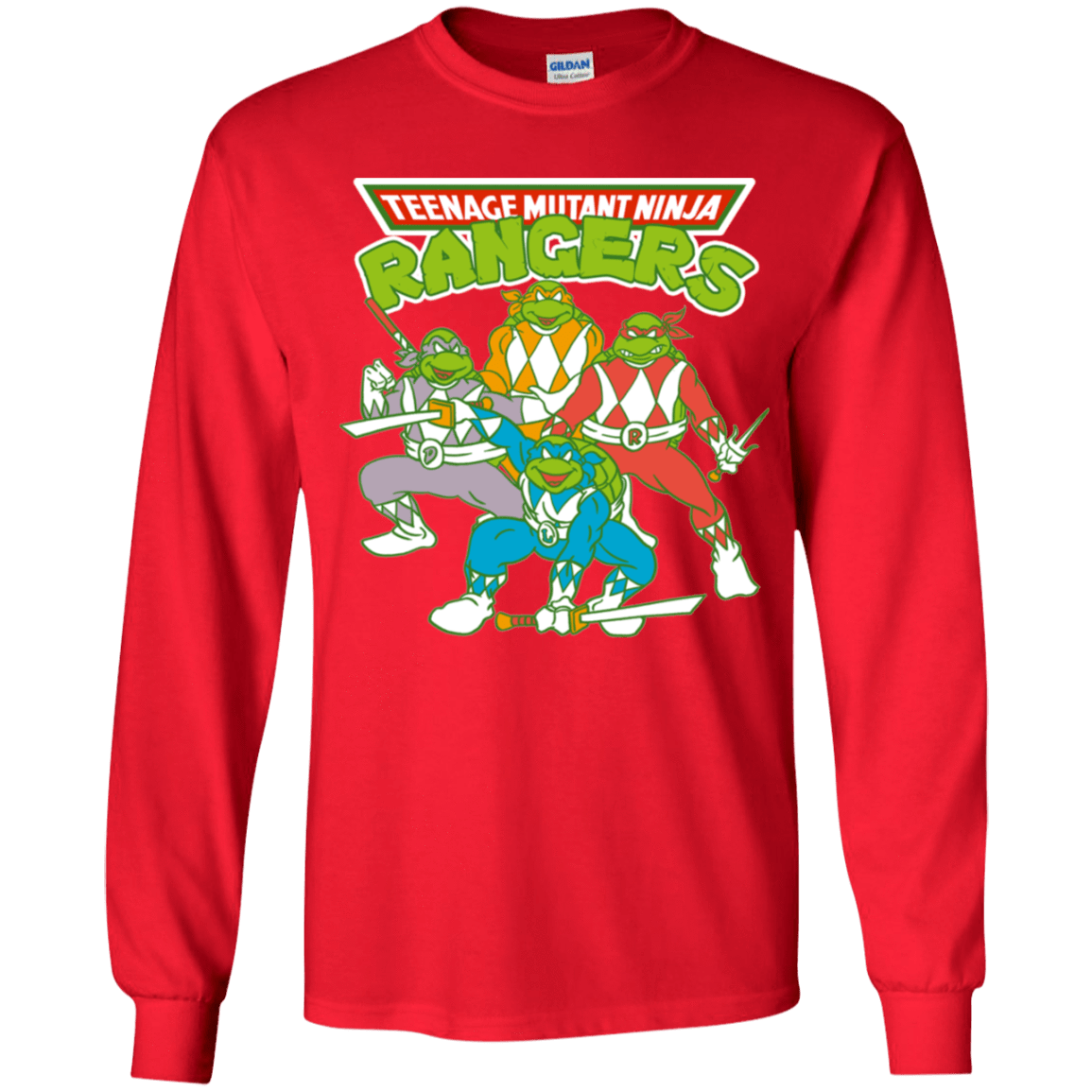 T-Shirts Red / YS Teenage Mutant Ninja Rangers Youth Long Sleeve T-Shirt