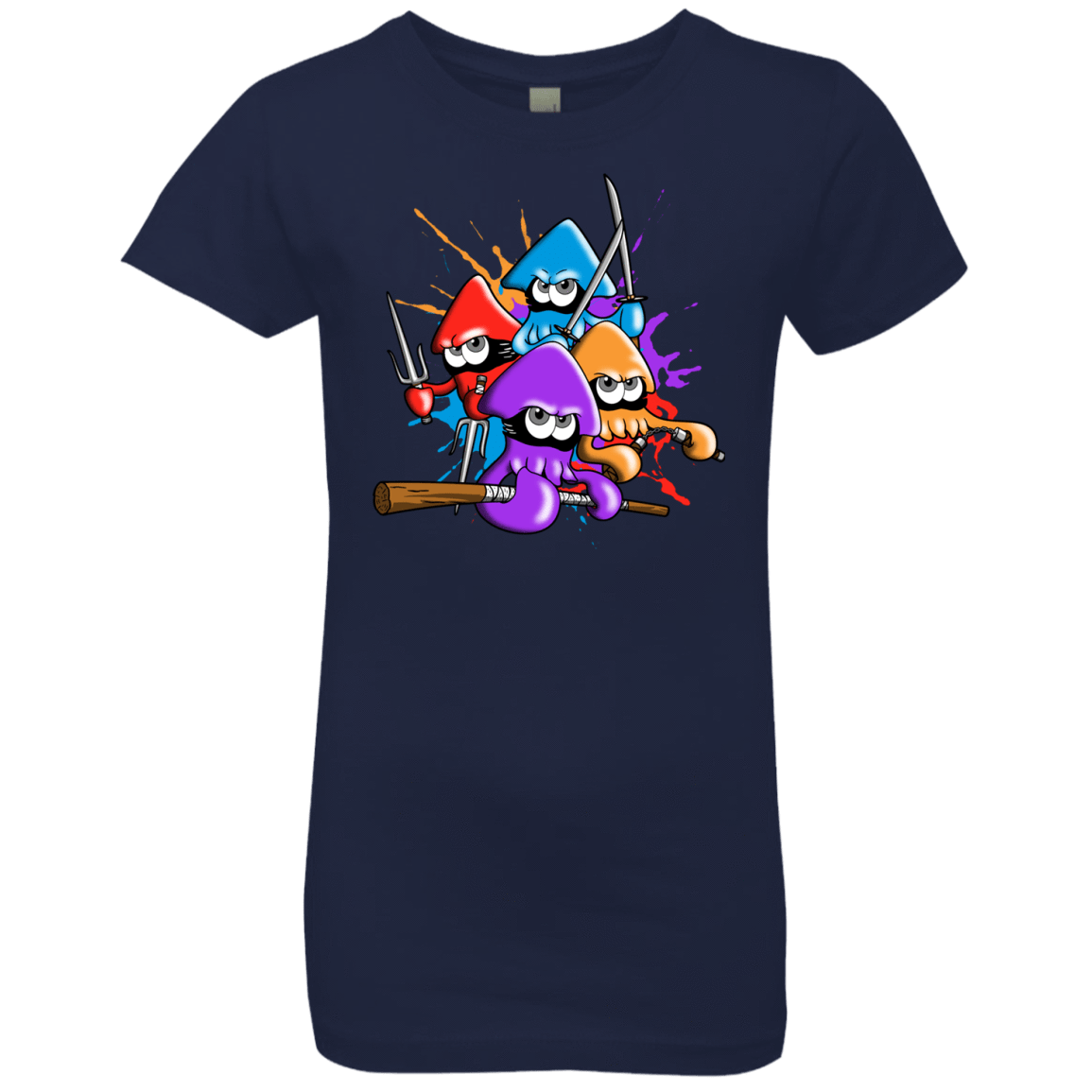 T-Shirts Midnight Navy / YXS Teenage Mutant Ninja Squids Girls Premium T-Shirt