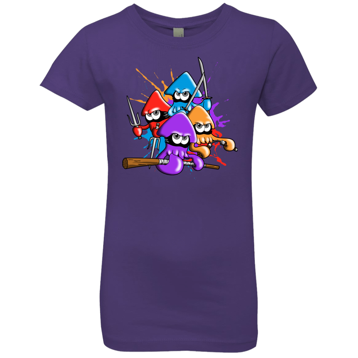 T-Shirts Purple Rush / YXS Teenage Mutant Ninja Squids Girls Premium T-Shirt