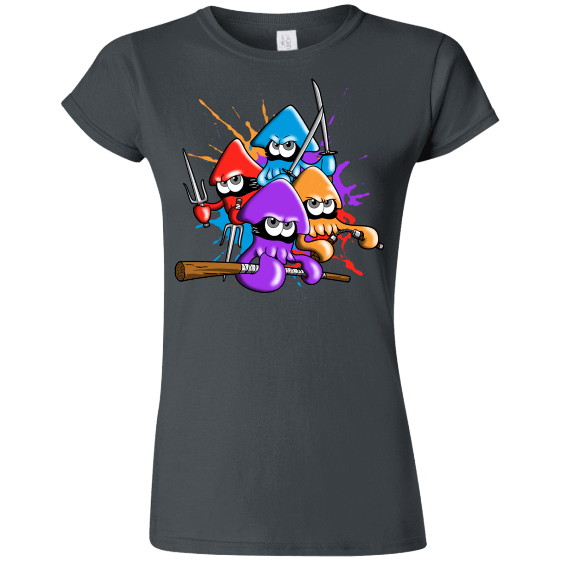 T-Shirts Charcoal / S Teenage Mutant Ninja Squids Junior Slimmer-Fit T-Shirt