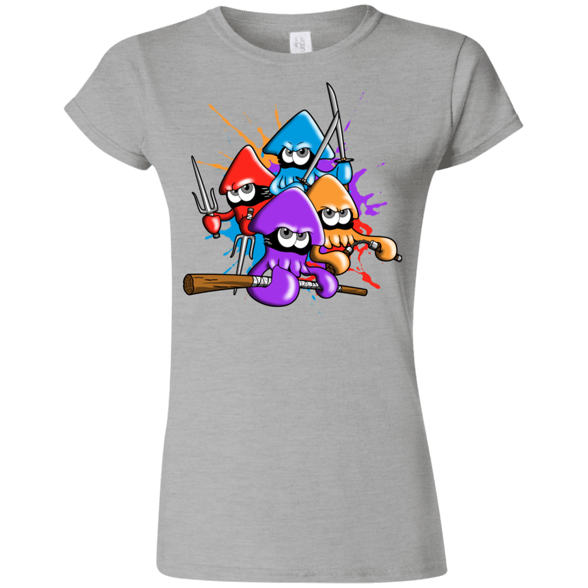 T-Shirts Sport Grey / S Teenage Mutant Ninja Squids Junior Slimmer-Fit T-Shirt