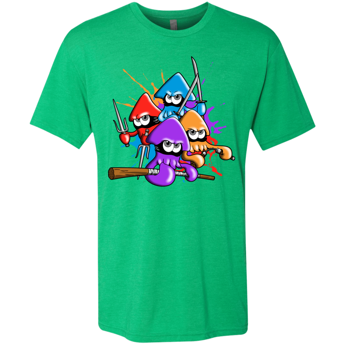 T-Shirts Envy / S Teenage Mutant Ninja Squids Men's Triblend T-Shirt