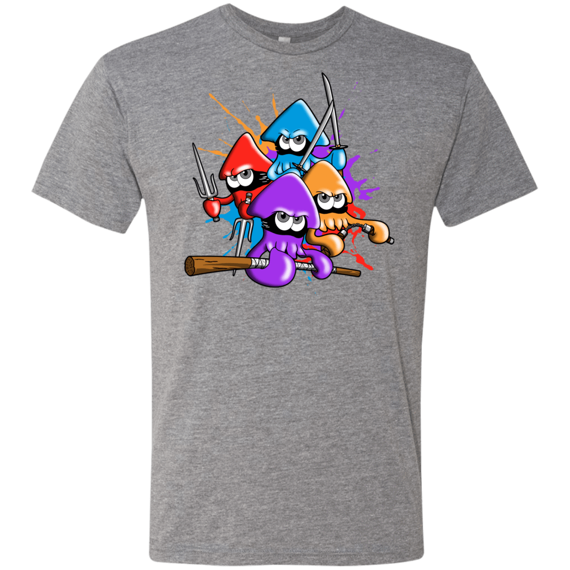 T-Shirts Premium Heather / S Teenage Mutant Ninja Squids Men's Triblend T-Shirt