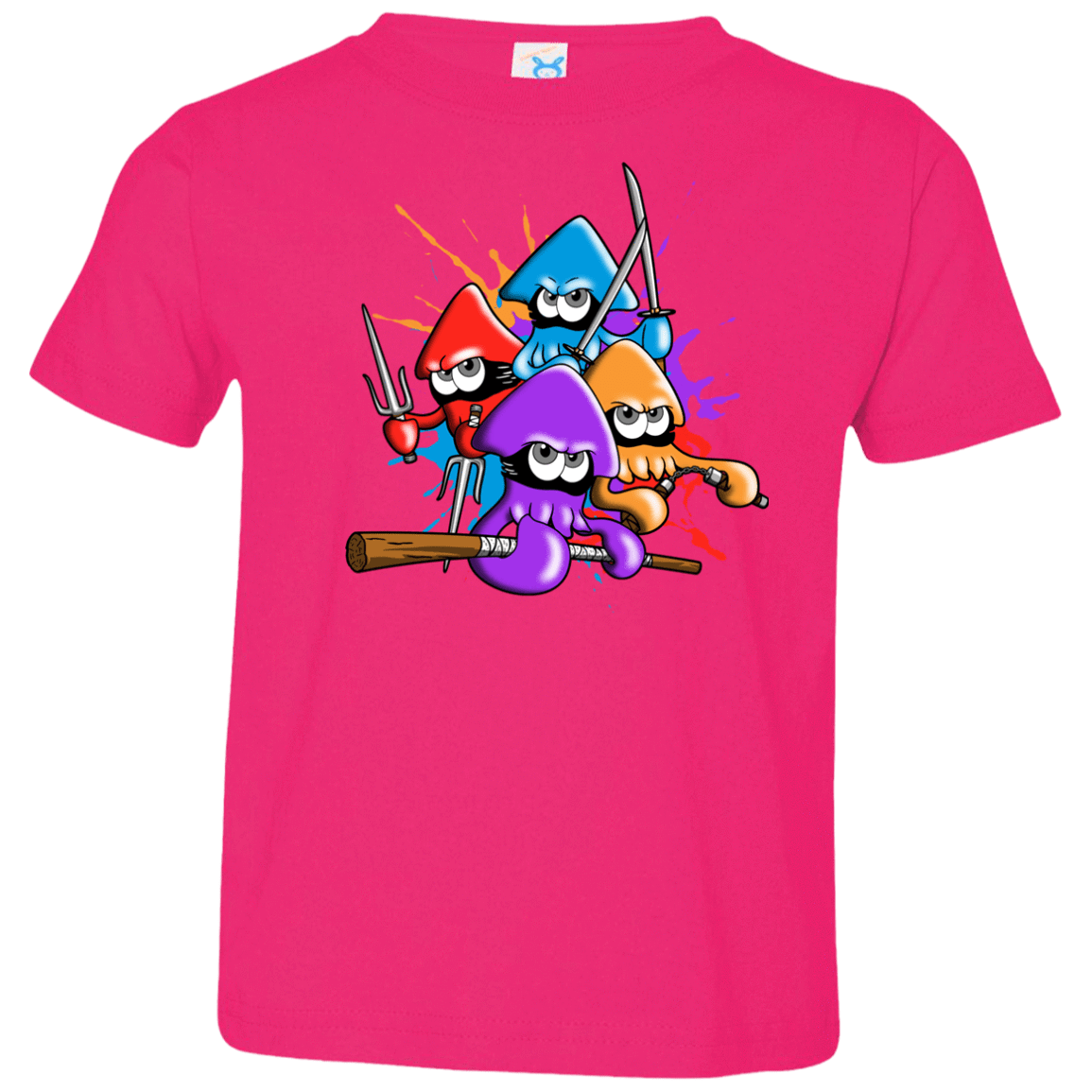 T-Shirts Hot Pink / 2T Teenage Mutant Ninja Squids Toddler Premium T-Shirt
