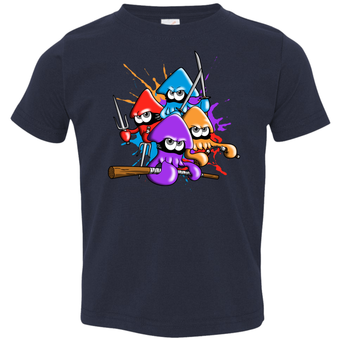 T-Shirts Navy / 2T Teenage Mutant Ninja Squids Toddler Premium T-Shirt