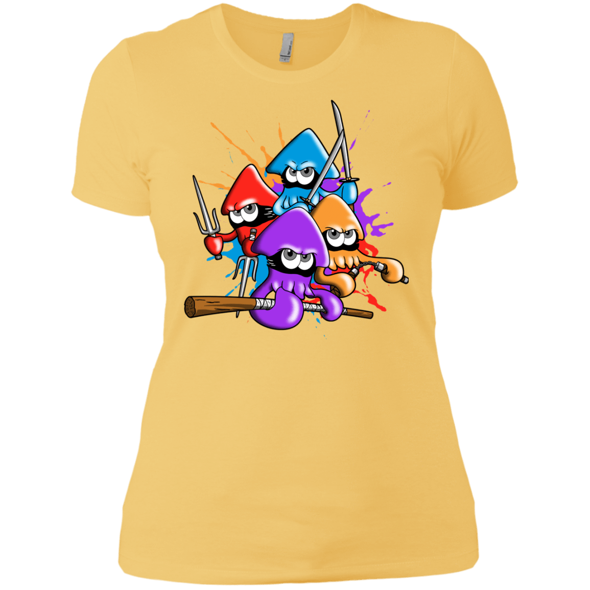 T-Shirts Banana Cream/ / X-Small Teenage Mutant Ninja Squids Women's Premium T-Shirt