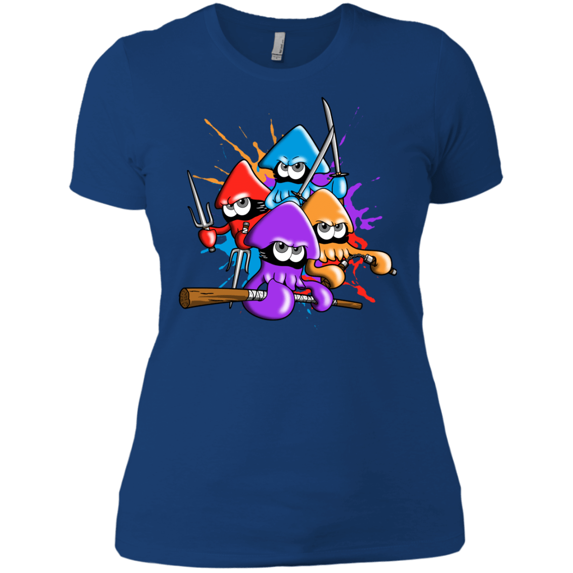 T-Shirts Royal / X-Small Teenage Mutant Ninja Squids Women's Premium T-Shirt