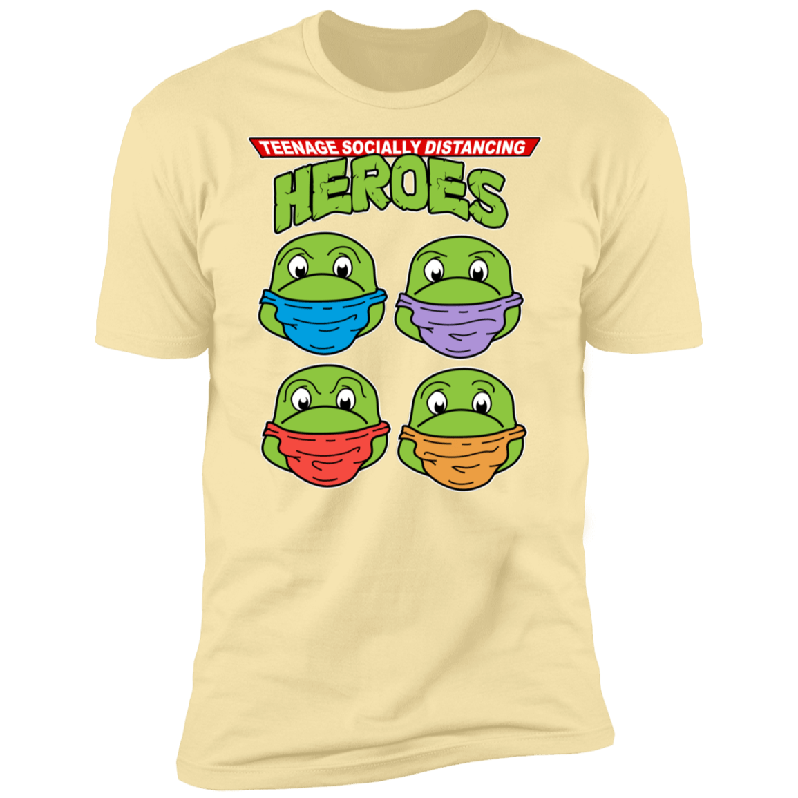 T-Shirts Banana Cream / S Teenage Socially Distancing Heroes Men's Premium T-Shirt