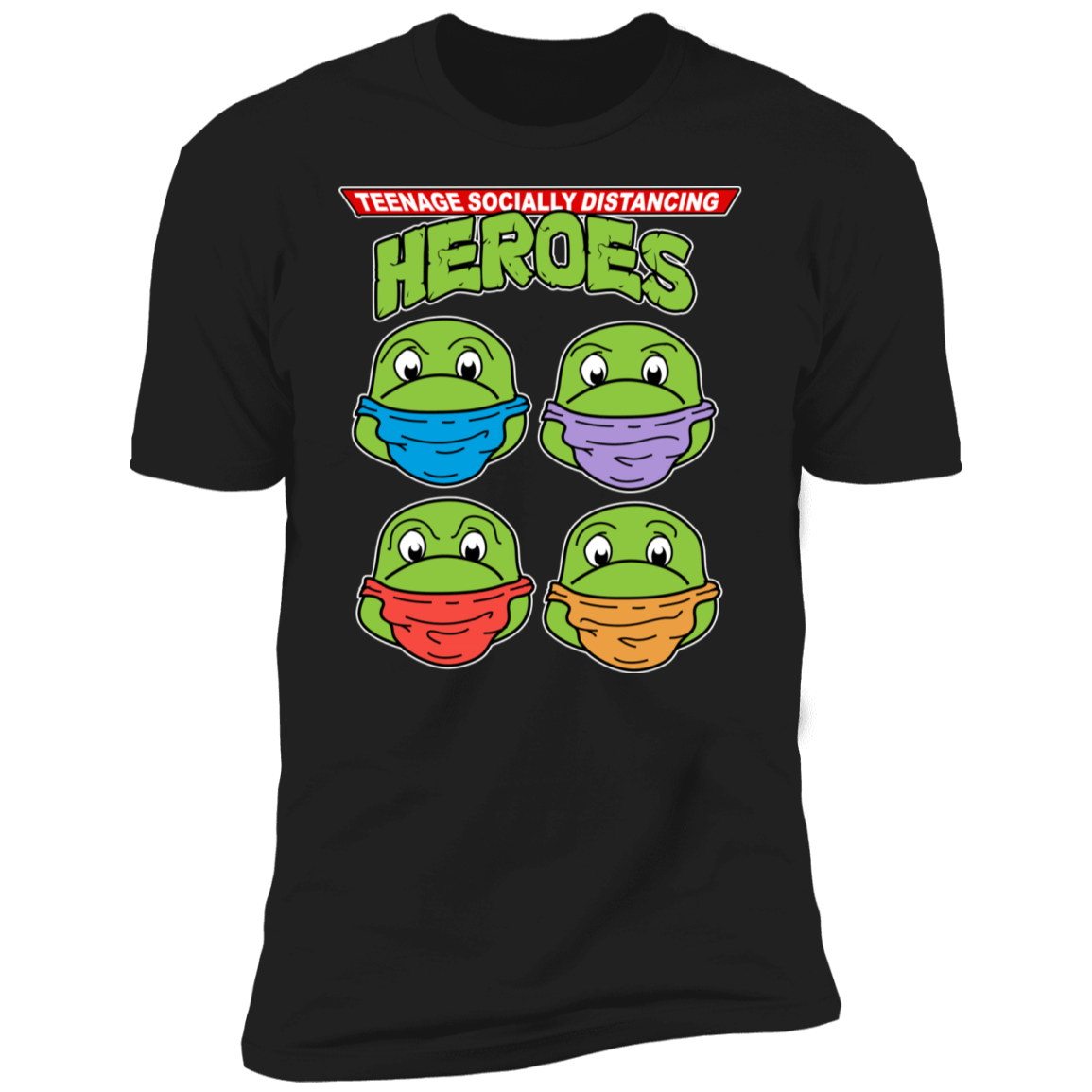 T-Shirts Black / S Teenage Socially Distancing Heroes Men's Premium T-Shirt
