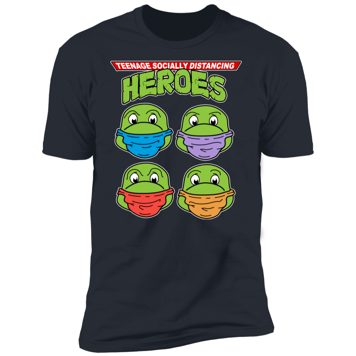 T-Shirts Indigo / S Teenage Socially Distancing Heroes Men's Premium T-Shirt