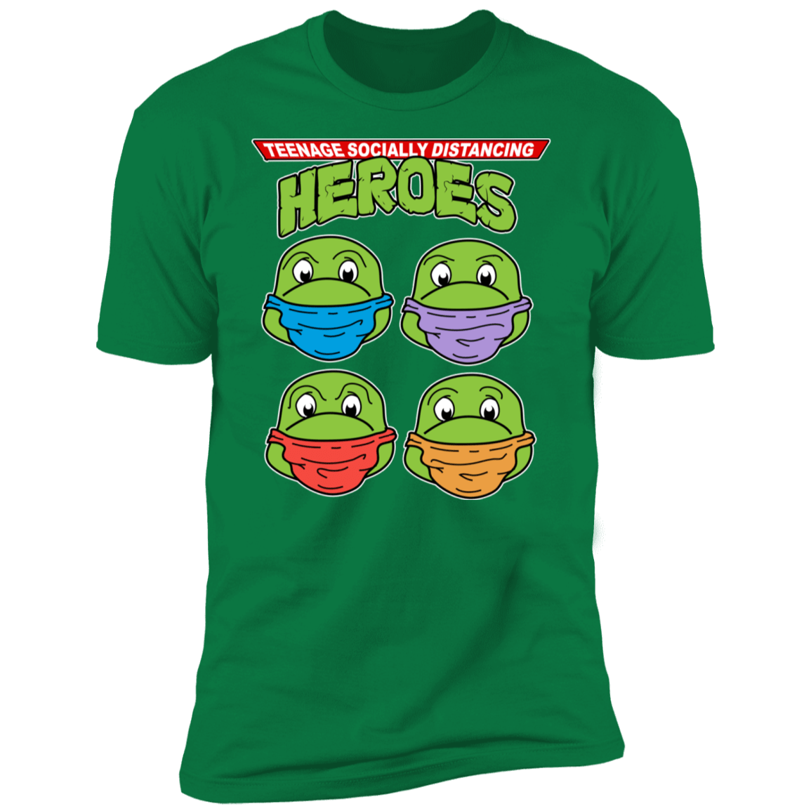 T-Shirts Kelly Green / S Teenage Socially Distancing Heroes Men's Premium T-Shirt