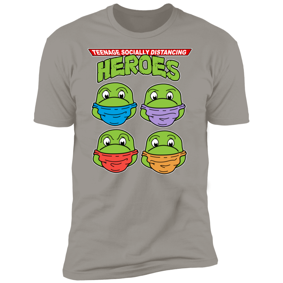 T-Shirts Light Grey / S Teenage Socially Distancing Heroes Men's Premium T-Shirt