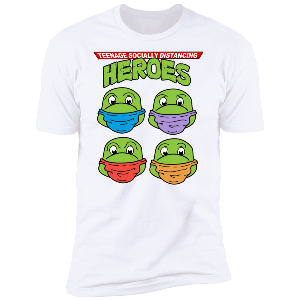 T-Shirts White / S Teenage Socially Distancing Heroes Men's Premium T-Shirt
