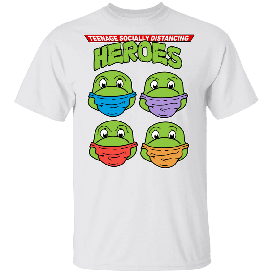 T-Shirts White / S Teenage Socially Distancing Heroes T-Shirt