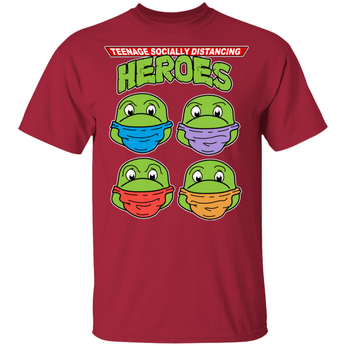 T-Shirts Cardinal / YXS Teenage Socially Distancing Heroes Youth T-Shirt