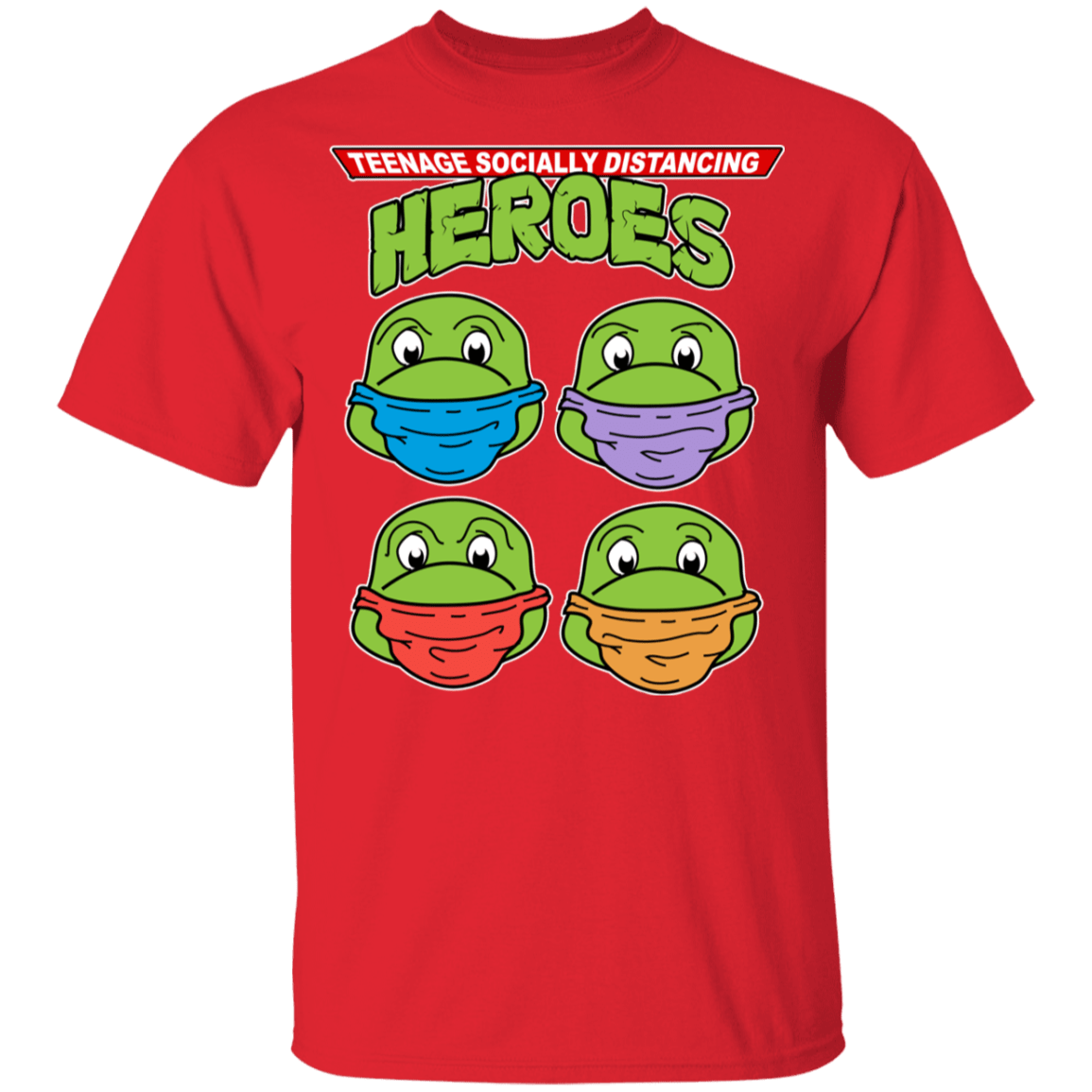 T-Shirts Red / YXS Teenage Socially Distancing Heroes Youth T-Shirt