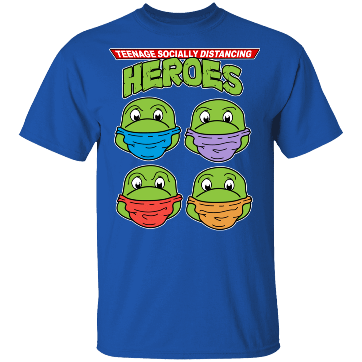 T-Shirts Royal / YXS Teenage Socially Distancing Heroes Youth T-Shirt