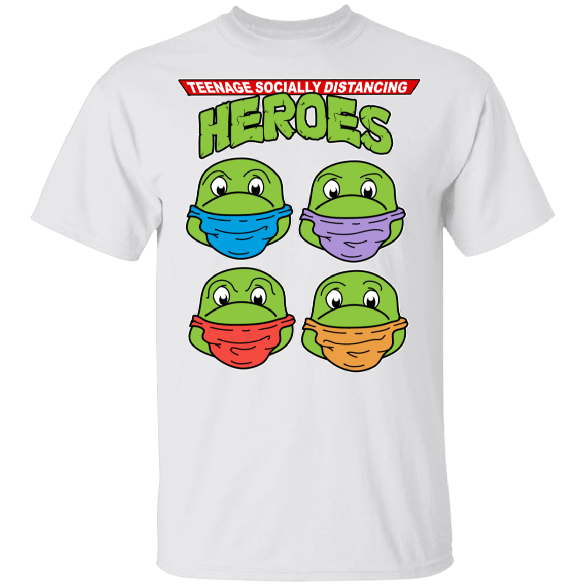 T-Shirts White / YXS Teenage Socially Distancing Heroes Youth T-Shirt