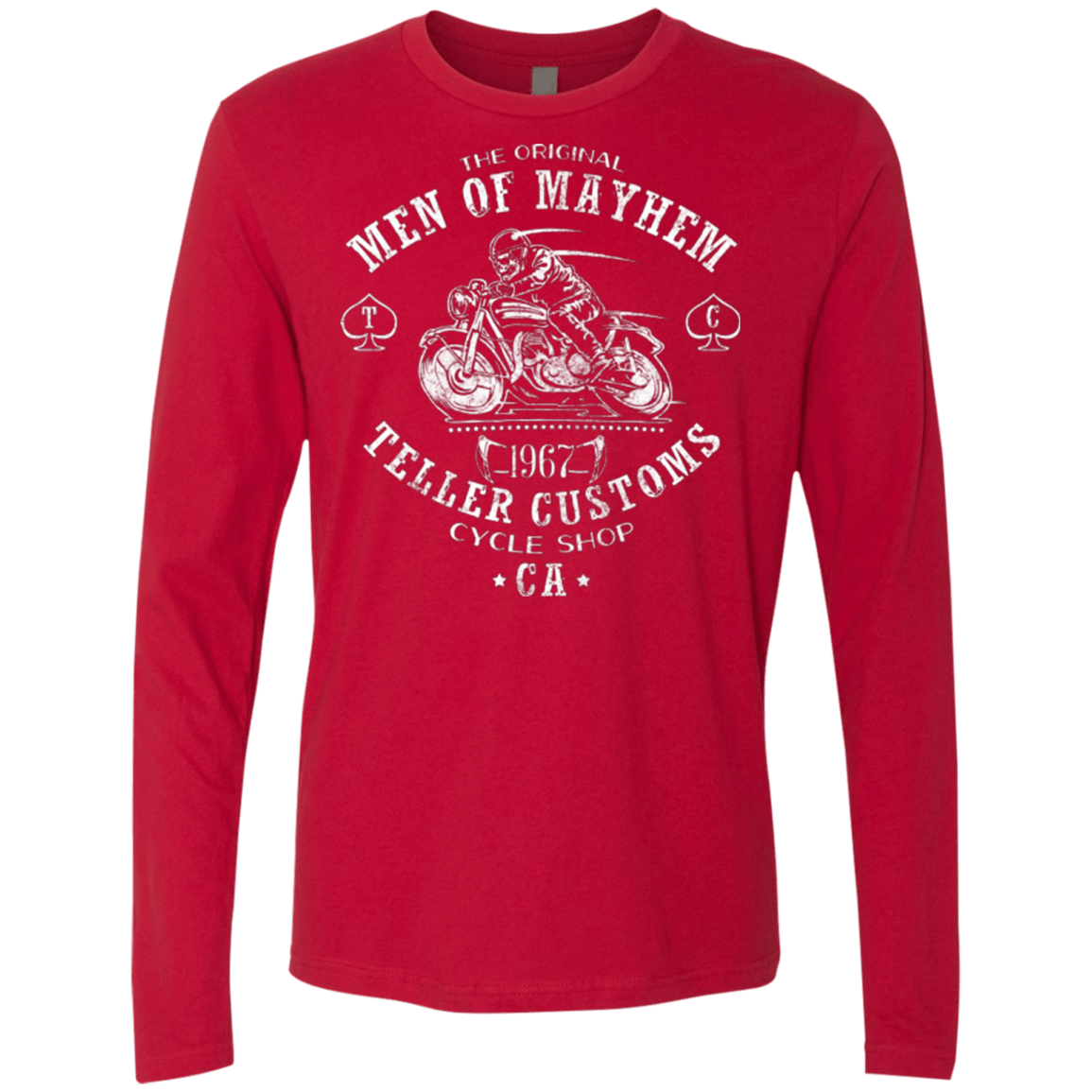T-Shirts Red / Small Teller Custom Men's Premium Long Sleeve