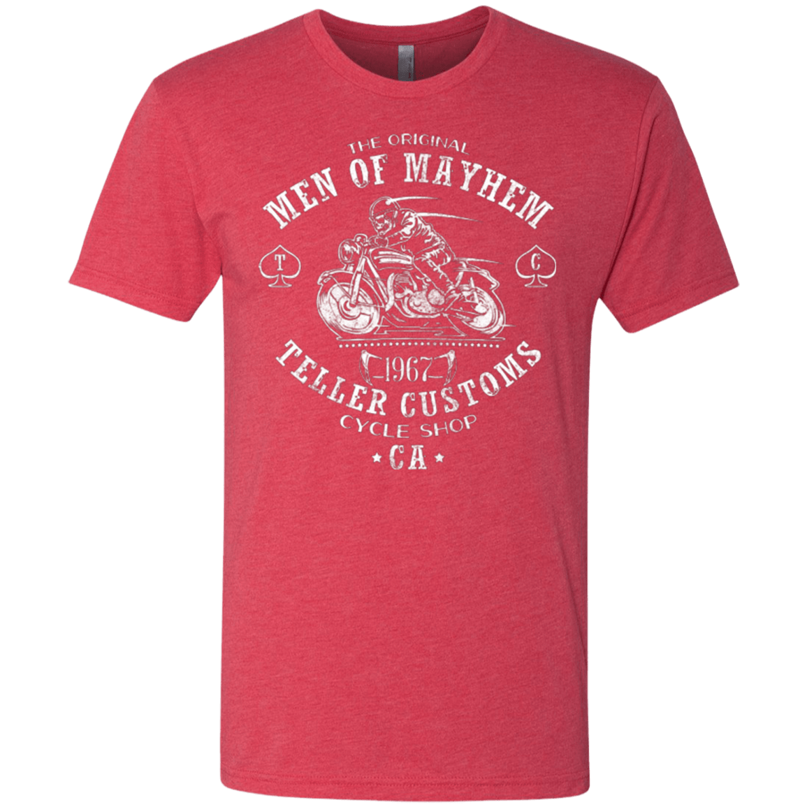 T-Shirts Vintage Red / Small Teller Custom Men's Triblend T-Shirt