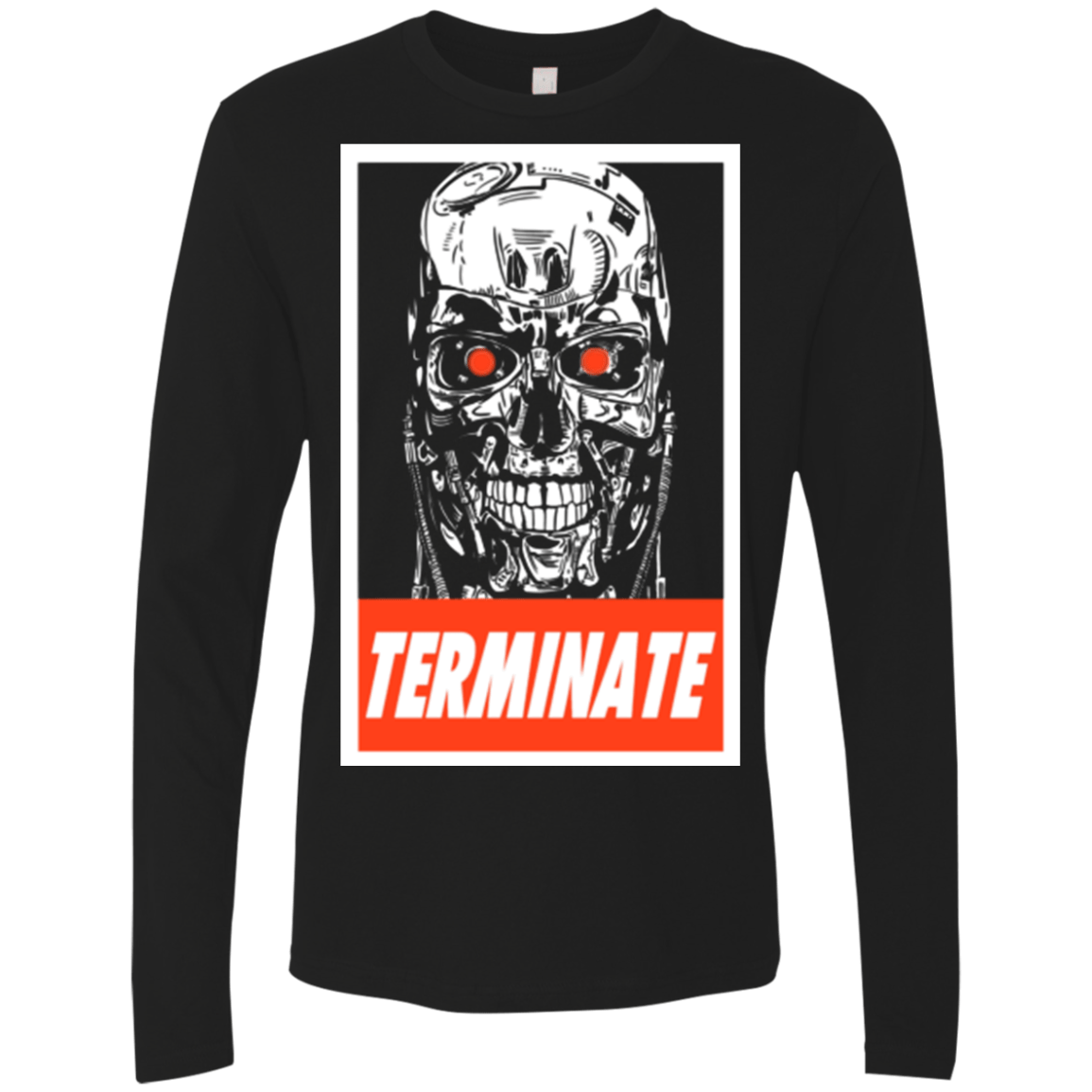 T-Shirts Black / Small Terminate Men's Premium Long Sleeve
