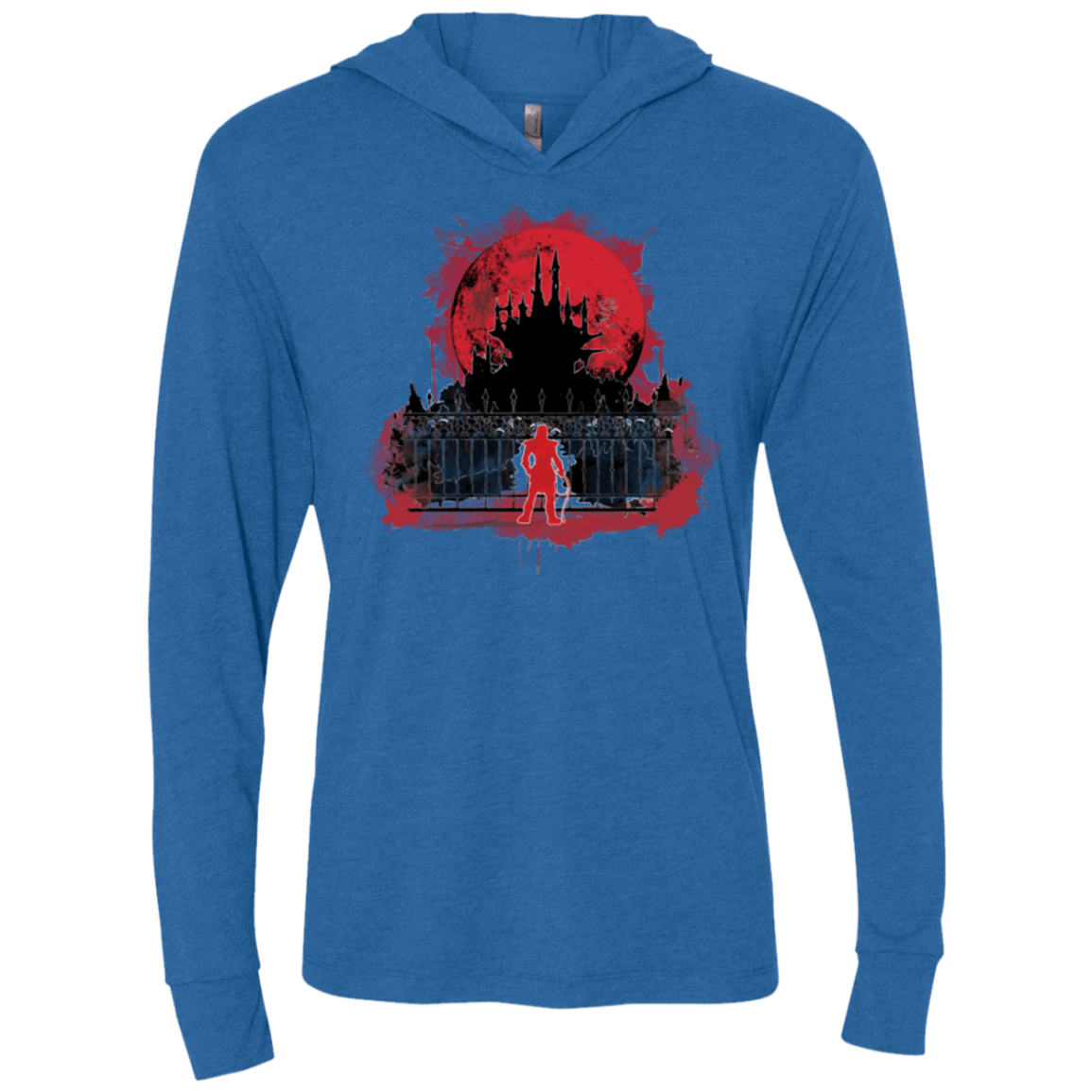 T-Shirts Vintage Royal / X-Small Terrible Night to Have a Curse Triblend Long Sleeve Hoodie Tee