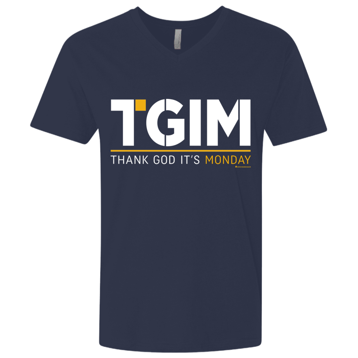 T-Shirts Midnight Navy / X-Small Thank God Its Monday Men's Premium V-Neck