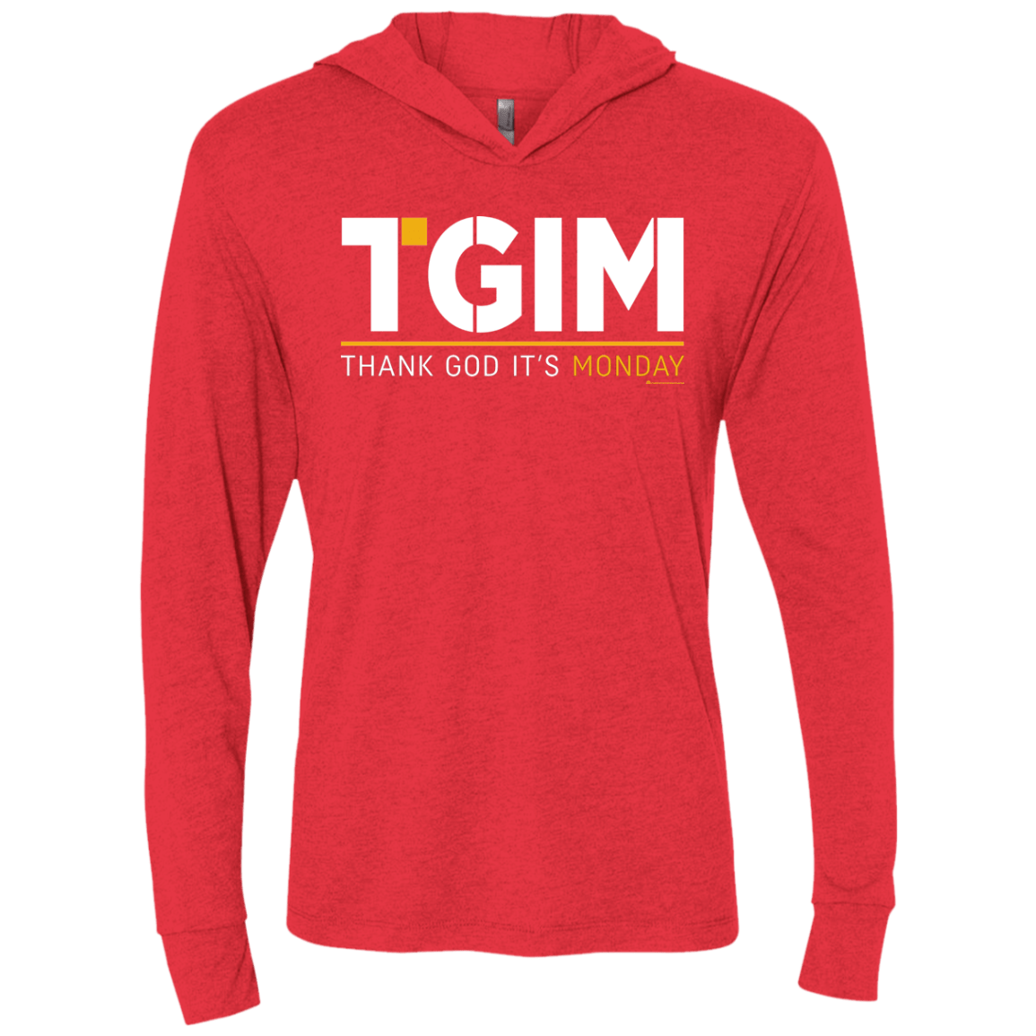 T-Shirts Vintage Red / X-Small Thank God Its Monday Triblend Long Sleeve Hoodie Tee