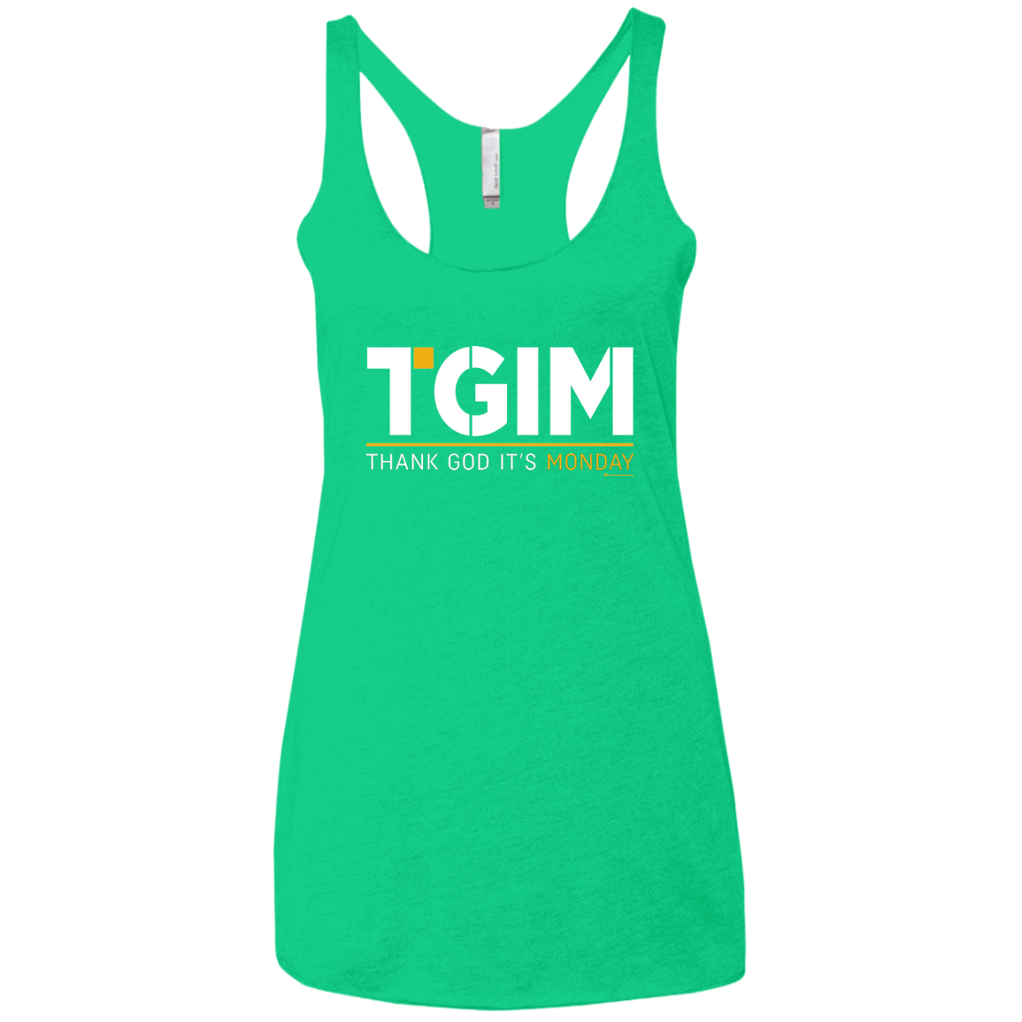 T-Shirts Envy / X-Small Thank God Its Monday Women's Triblend Racerback Tank
