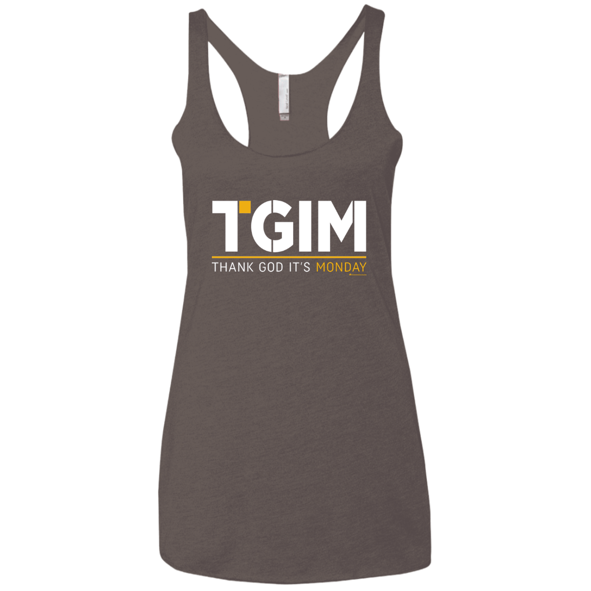 T-Shirts Macchiato / X-Small Thank God Its Monday Women's Triblend Racerback Tank