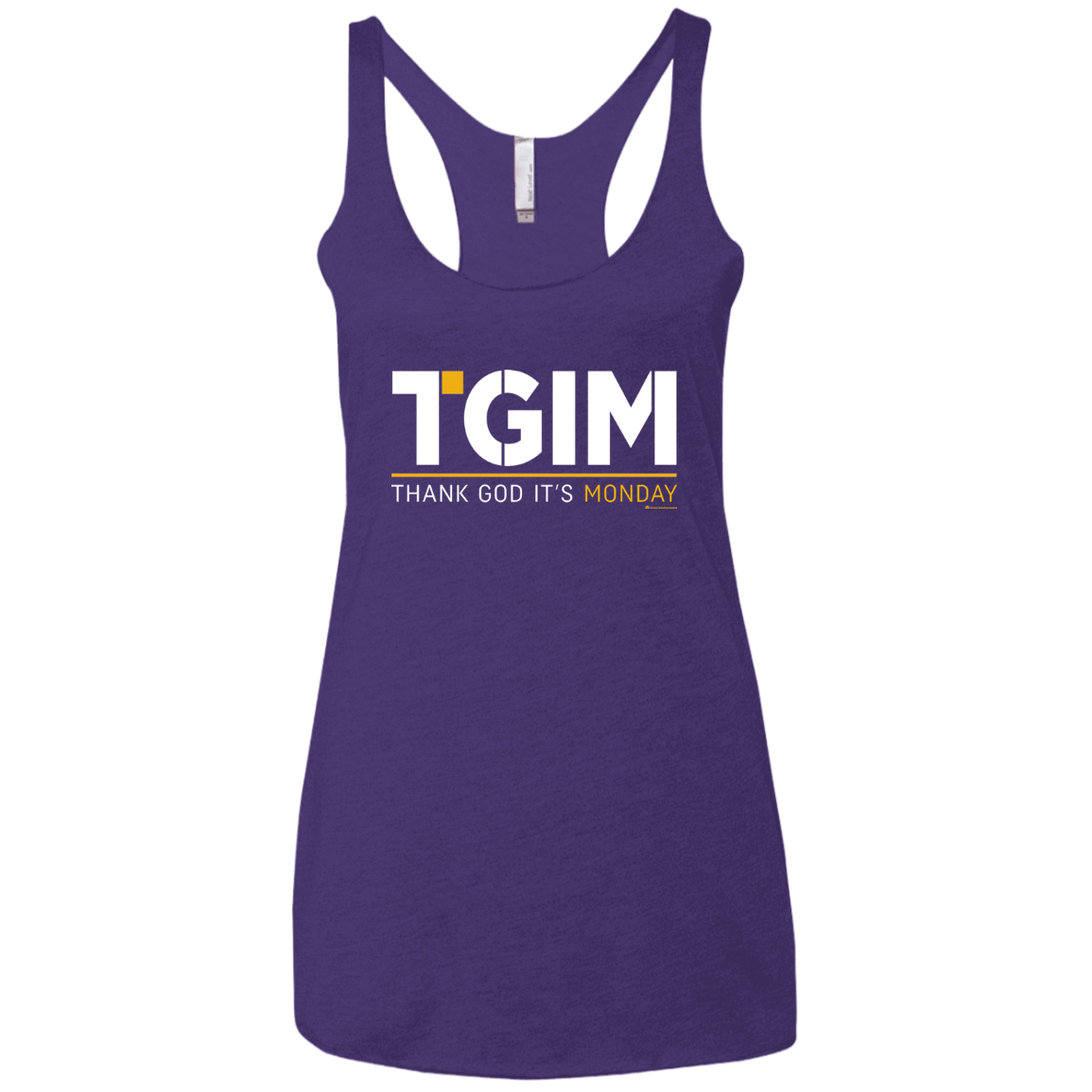 T-Shirts Purple Rush / X-Small Thank God Its Monday Women's Triblend Racerback Tank