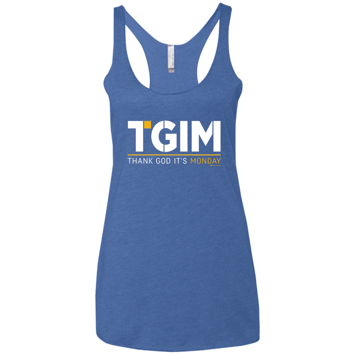 T-Shirts Vintage Royal / X-Small Thank God Its Monday Women's Triblend Racerback Tank