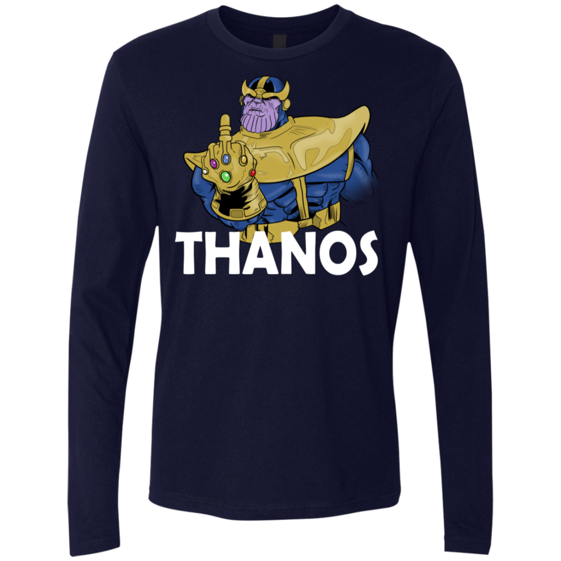 T-Shirts Midnight Navy / S Thanos Cash Men's Premium Long Sleeve