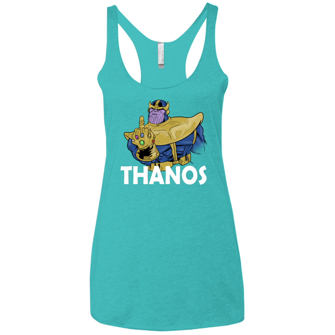 T-Shirts Tahiti Blue / X-Small Thanos Cash Women's Triblend Racerback Tank