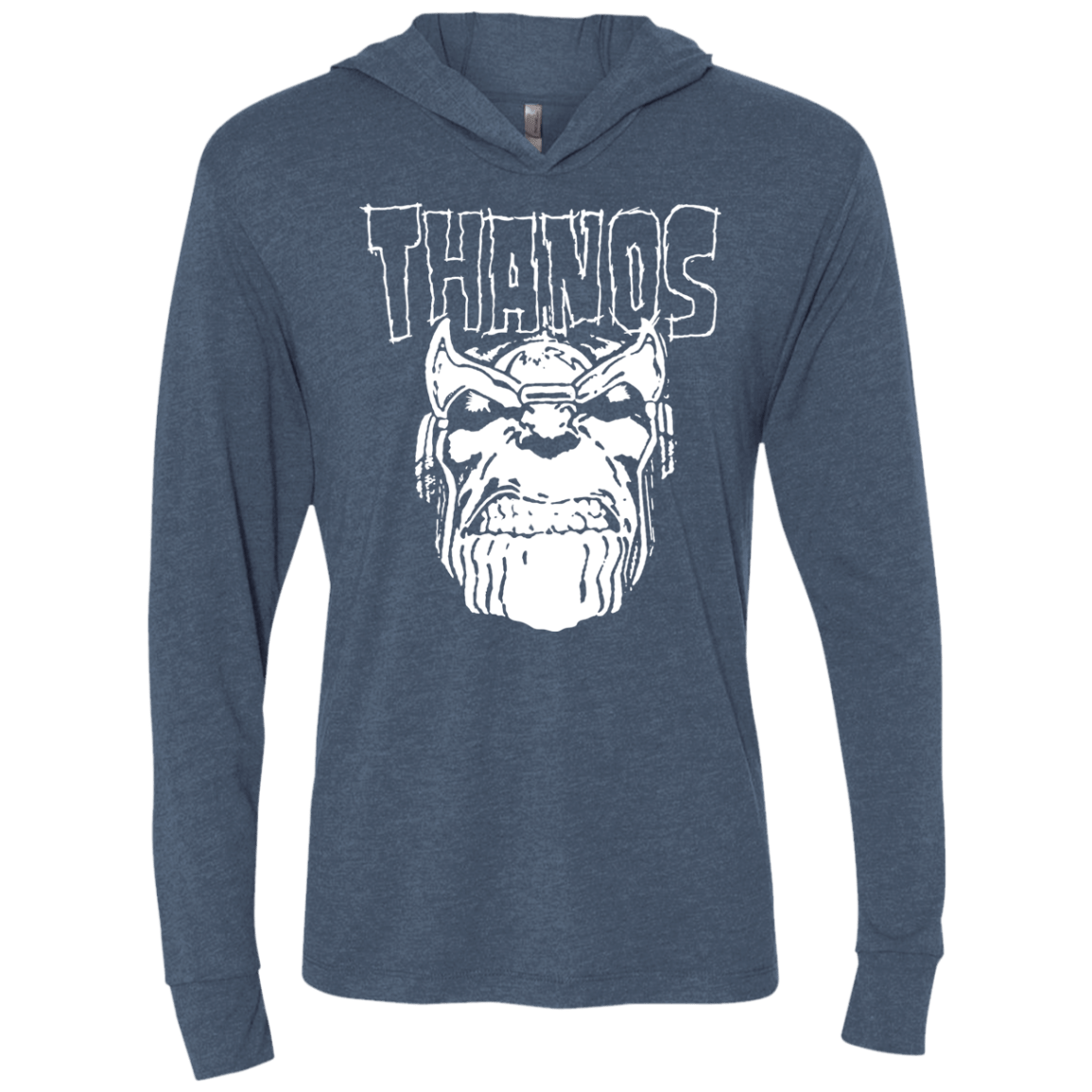 T-Shirts Indigo / X-Small Thanos Danzig Triblend Long Sleeve Hoodie Tee