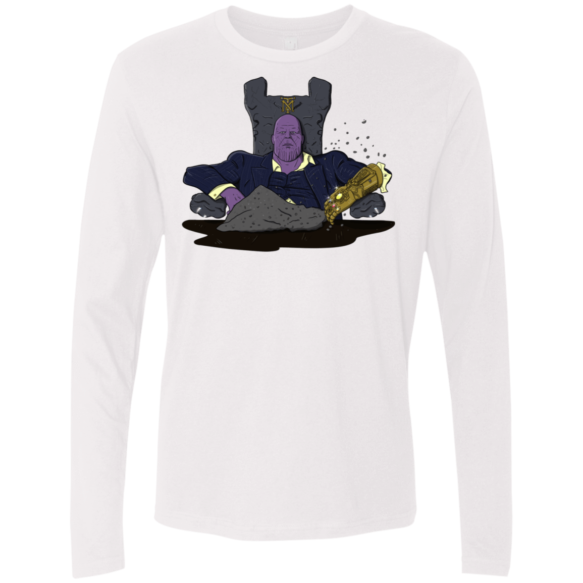 T-Shirts White / S Thanos Montana Men's Premium Long Sleeve