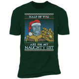 T-Shirts Forest Green / S Thanos Naughty List Men's Premium T-Shirt